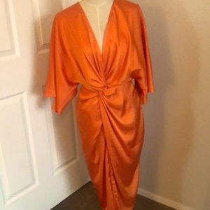 ASOS Satin Tunic Orange Dress - Size 6
